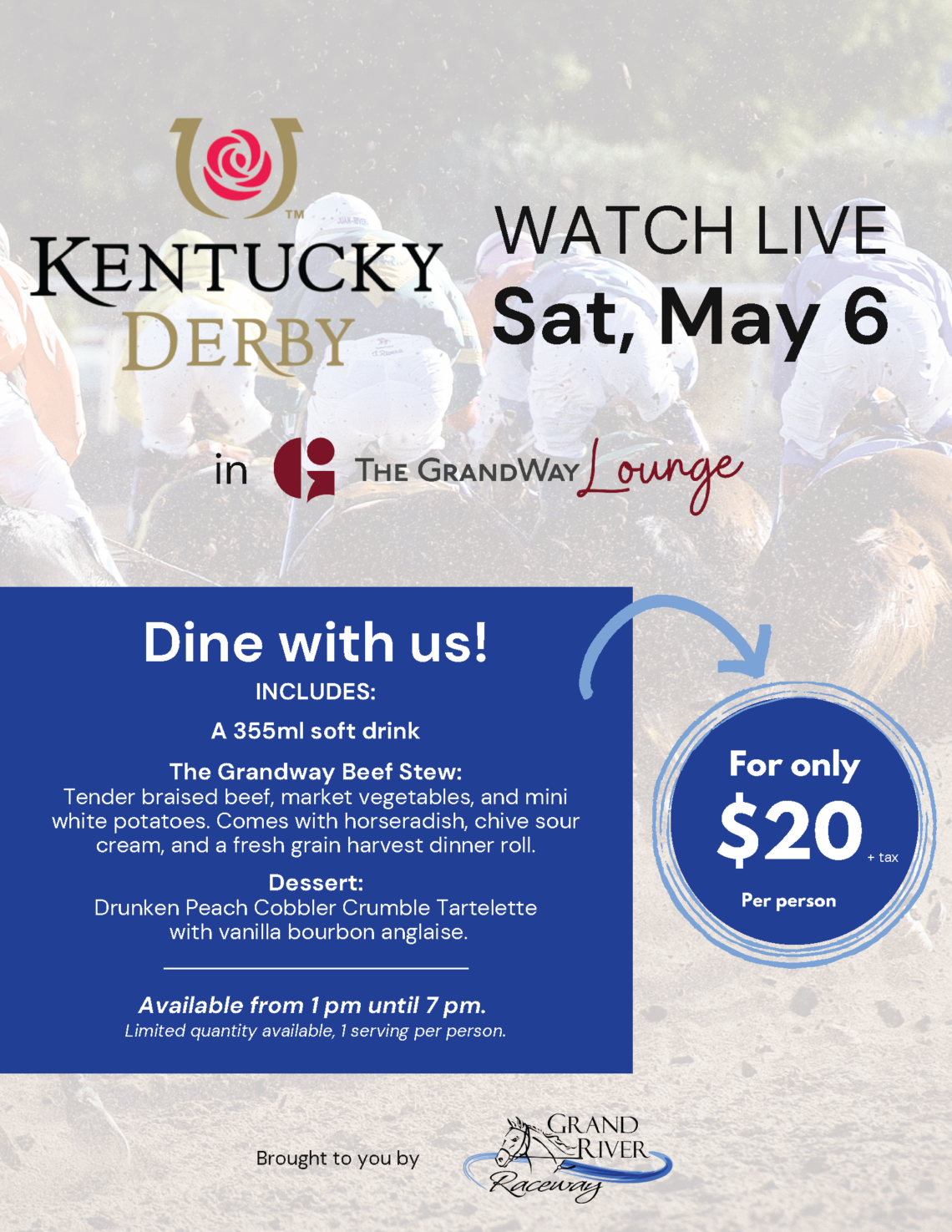 Watch the Kentucky Derby LIVE in The GrandWay Lounge Grand River Raceway